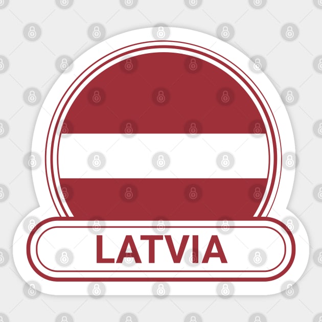 Latvia Country Badge - Latvia Flag Sticker by Yesteeyear